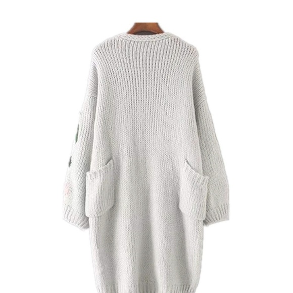 Trombley Floral Embroidered Oversized Cardigan - Picture 2 of 8